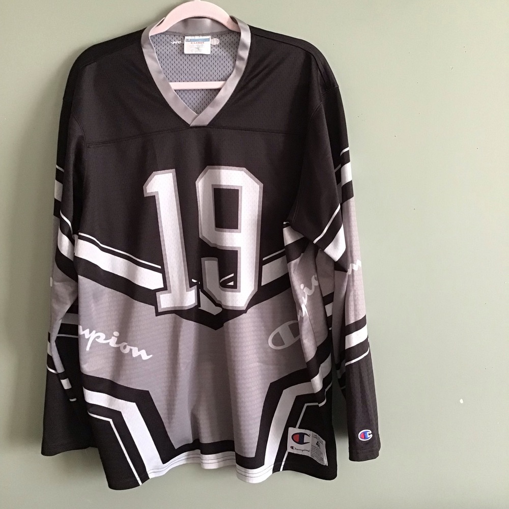 Champion Black and Gray Men's Jersey
